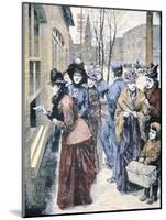 Women's Suffrage in the Usa: Women Voting in the Wyoming Territory after Winning That Right in 1869-American-Mounted Giclee Print