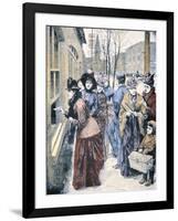 Women's Suffrage in the Usa: Women Voting in the Wyoming Territory after Winning That Right in 1869-American-Framed Giclee Print