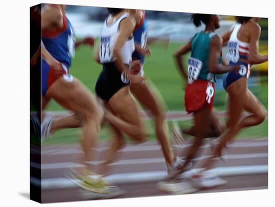 Women's Track and Field Race-Paul Sutton-Stretched Canvas