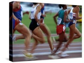 Women's Track and Field Race-Paul Sutton-Stretched Canvas