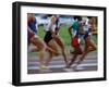 Women's Track and Field Race-Paul Sutton-Framed Premium Photographic Print