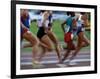 Women's Track and Field Race-Paul Sutton-Framed Photographic Print