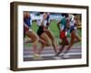 Women's Track and Field Race-Paul Sutton-Framed Photographic Print