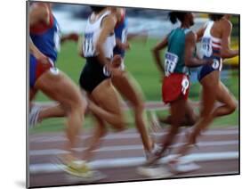 Women's Track and Field Race-Paul Sutton-Mounted Photographic Print