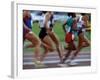 Women's Track and Field Race-Paul Sutton-Framed Photographic Print