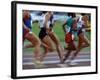 Women's Track and Field Race-Paul Sutton-Framed Photographic Print