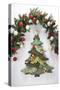 Women's Work - Patchwork Christmas Tree-null-Stretched Canvas