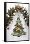 Women's Work - Patchwork Christmas Tree-null-Framed Stretched Canvas