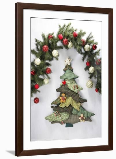 Women's Work - Patchwork Christmas Tree-null-Framed Photographic Print