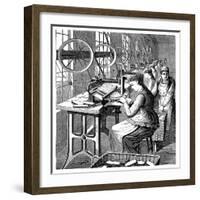 Women Securing Bristles in Brushes Using Woodbury's Machine, Late 19th Century-null-Framed Giclee Print