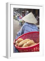 Women Selling Vegetables at Market, Hoi An, Quang Nam, Vietnam, Indochina, Southeast Asia, Asia-Ian Trower-Framed Photographic Print