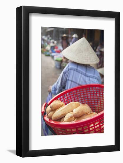 Women Selling Vegetables at Market, Hoi An, Quang Nam, Vietnam, Indochina, Southeast Asia, Asia-Ian Trower-Framed Photographic Print