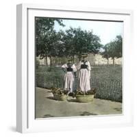 Women Selling Wooden Sculptures, Brienz (Switzerland), Circa 1865-Leon, Levy et Fils-Framed Photographic Print