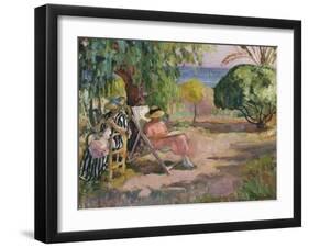 Women Sewing-Henri Lebasque-Framed Giclee Print