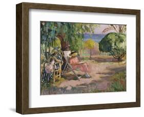 Women Sewing-Henri Lebasque-Framed Giclee Print