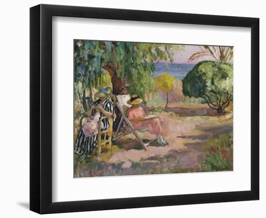 Women Sewing-Henri Lebasque-Framed Giclee Print