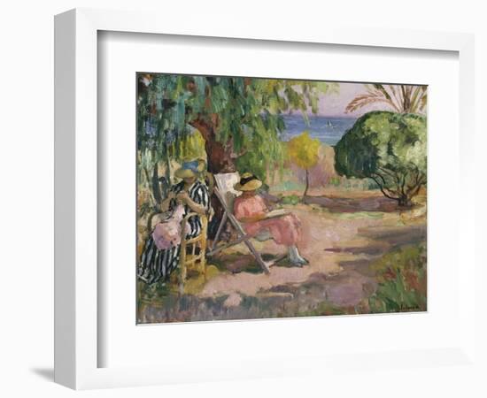 Women Sewing-Henri Lebasque-Framed Giclee Print