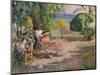 Women Sewing-Henri Lebasque-Mounted Giclee Print