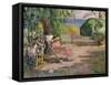 Women Sewing-Henri Lebasque-Framed Stretched Canvas