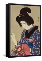 Women Sewing-null-Framed Stretched Canvas