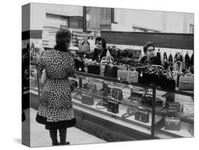 Women Shopping at a Handbag Sale at Saks 5th Ave-Yale Joel-Stretched Canvas