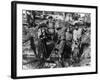 Women Shovel Oil from Well in Romania Photograph - Romania-Lantern Press-Framed Art Print