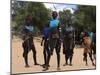 Women Sing and Dance Before the Bull Jumping, Turmi, Ethiopia-Jane Sweeney-Mounted Photographic Print