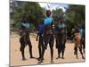 Women Sing and Dance Before the Bull Jumping, Turmi, Ethiopia-Jane Sweeney-Mounted Photographic Print