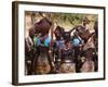 Women Sing and Dance Before the Bull Jumping, Turmi, Ethiopia-Jane Sweeney-Framed Photographic Print