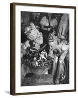 Women Sipping Punch Out of Big Bowl at Globetrotters Costume Party-Peter Stackpole-Framed Photographic Print