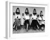 Women Sitting and Reading under Hairdryers at Rockefeller Center "Pamper Club"-Nina Leen-Framed Photographic Print