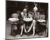 Women Sitting at a Cafe Terrace-null-Mounted Art Print