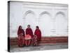 Women Sitting in Durbar Square (UNESCO World Heritage Site), Kathmandu, Nepal-Ian Trower-Stretched Canvas