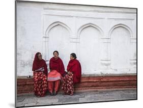 Women Sitting in Durbar Square (UNESCO World Heritage Site), Kathmandu, Nepal-Ian Trower-Mounted Photographic Print