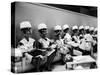 Women Sitting under Hair Dryers in Salon at Saks Fifth Avenue Department Store-Alfred Eisenstaedt-Stretched Canvas