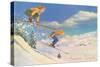 Women Skiers, Bretton Woods, New Hampshire-null-Stretched Canvas