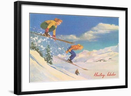 Women Skiers, Hailey-null-Framed Art Print