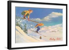 Women Skiers, Hailey-null-Framed Art Print