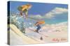 Women Skiers, Hailey-null-Stretched Canvas