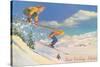 Women Skiers, Sun Valley-null-Stretched Canvas
