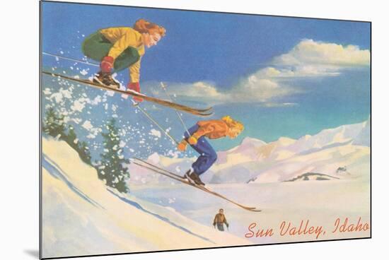 Women Skiers, Sun Valley-null-Mounted Premium Giclee Print