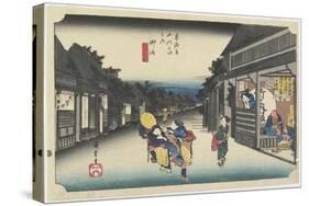 Women Soliciting Travelers, Goyu, C. 1833-Utagawa Hiroshige-Stretched Canvas