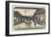 Women Soliciting Travelers, Goyu, C. 1833-Utagawa Hiroshige-Framed Giclee Print