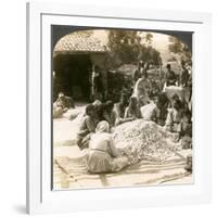 Women Sorting Large Piles of Silk Cocoons, Antioch, Syria, 1900s-Underwood & Underwood-Framed Giclee Print