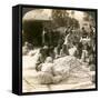 Women Sorting Large Piles of Silk Cocoons, Antioch, Syria, 1900s-Underwood & Underwood-Framed Stretched Canvas