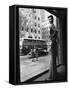 Women Standing on Sidewalk of 5th Avenue Across from Window of Saks Department Store-Alfred Eisenstaedt-Framed Stretched Canvas