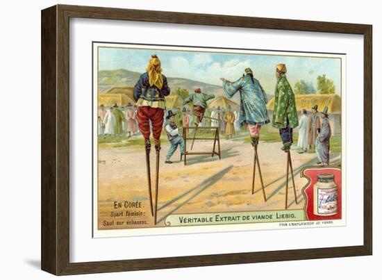 Women Stilt Jumpers, Korea-null-Framed Giclee Print