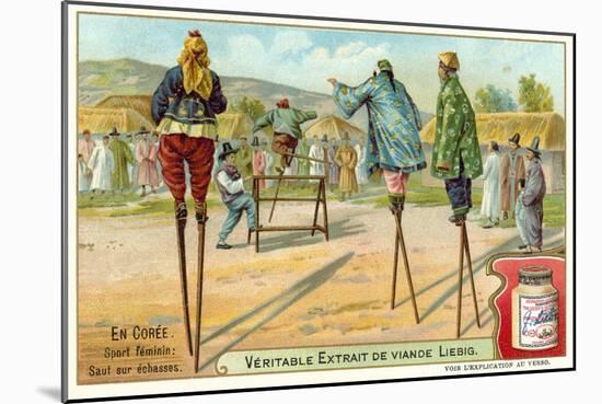 Women Stilt Jumpers, Korea-null-Mounted Giclee Print