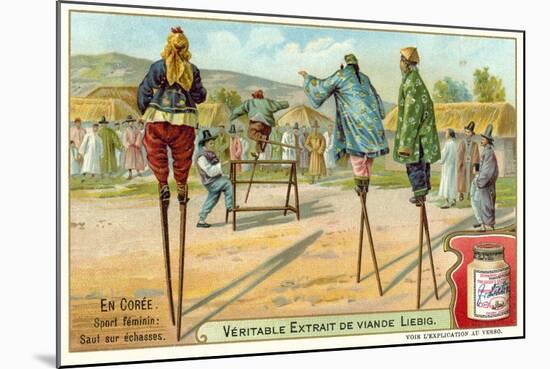 Women Stilt Jumpers, Korea-null-Mounted Giclee Print