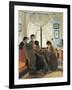 Women Stitching Red Shirts, 1863-Odoardo Borrani-Framed Giclee Print